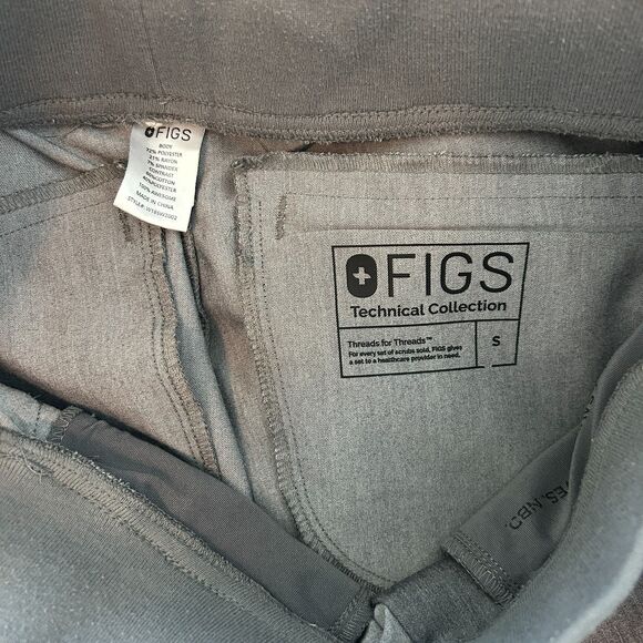 FIGS Castelar Skinny Scrubs Pants Snap Pocket Graphite Gray Size S - Picture 8 of 8